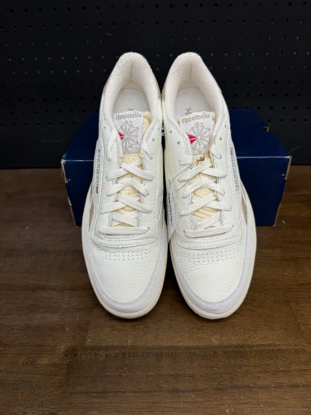 New / W Box! Men's Reebok Club C Revenge Vintage 'Chalk Boulder Beige' Sneakers